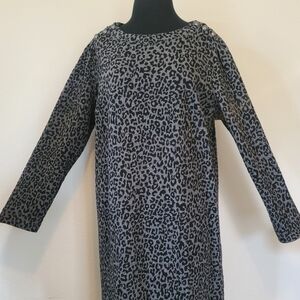 Leopard Print Long Sleeve Dress